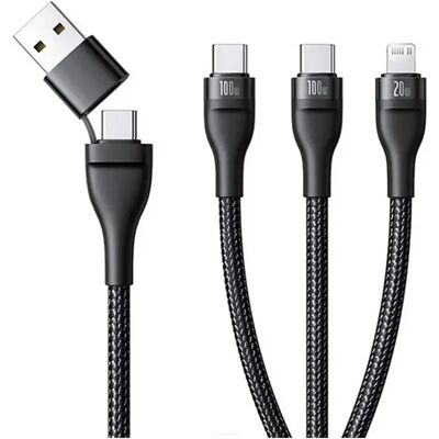 BASEUS USB 2.0 Type C Lightning + Micro USB Töltő/adat Fekete 1.5m P10377501111-00 BASEUS USB 2.0 Type C Lightning + Micro USB Töltő/adat Fekete 1.5m P10377501111-00