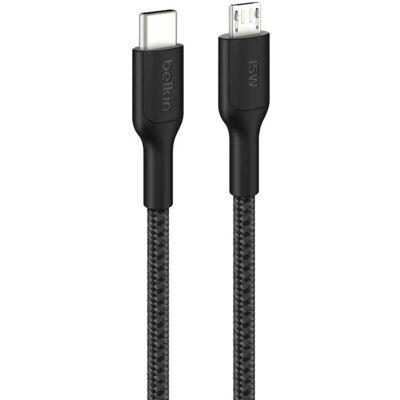 Belkin USB 2.0 Type C Micro USB Összekötő Fekete 1m CAB026HQ1MBK Belkin USB 2.0 Type C Micro USB Összekötő Fekete 1m CAB026HQ1MBK