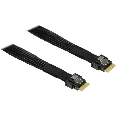 INTER-TECH Kábel MiniSAS SFF-8654 4i SFF-8654 fekete 70cm PCIe 4.0 88885671 INTER-TECH Kábel MiniSAS SFF-8654 4i SFF-8654 fekete 70cm PCIe 4.0 88885671