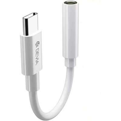 Devia USB-C-hez 3,5 mm hangadapter - Fehér Devia USB-C-hez 3,5 mm hangadapter - Fehér