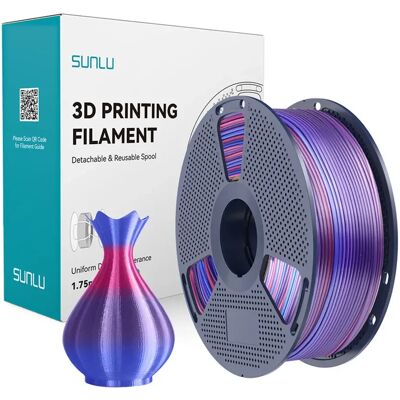 SUNLU PLA+ Silk Rainbow 02 filament 1.75mm PLA+ Silk R 02 SUNLU PLA+ Silk Rainbow 02 filament 1.75mm PLA+ Silk R 02