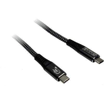 INTER-TECH USB-C M/M 3.2 GEN 2x2 kábel 20Gb/s PD240W fekete 3m 88885672 INTER-TECH USB-C M/M 3.2 GEN 2x2 kábel 20Gb/s PD240W fekete 3m 88885672
