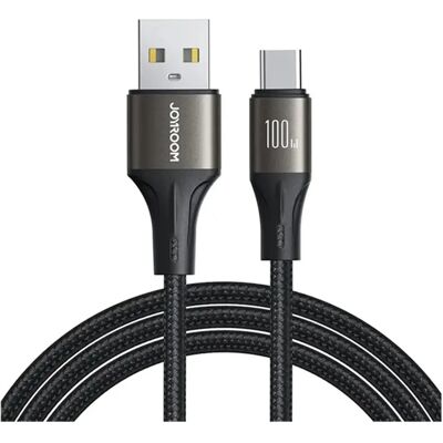JOYROOM LIGHT-SPEED adatkábel USB - Type-C 100W gyorstöltő törésgátló 120cm Fekete SA25-AC6_B JOYROOM LIGHT-SPEED adatkábel USB - Type-C 100W gyorstöltő törésgátló 120cm Fekete SA25-AC6_B