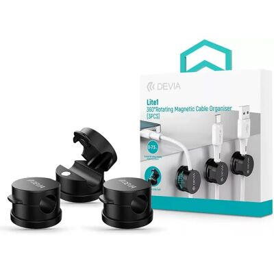 DEVIA Lite1 360°-ban forgatható mágneses kábelrendező 3db ST137813 DEVIA Lite1 360°-ban forgatható mágneses kábelrendező 3db ST137813