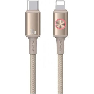 USAMS HUAN adatkábel Type-C - Lightning 30W 120cm szürke SJ753USB02 USAMS HUAN adatkábel Type-C - Lightning 30W 120cm szürke SJ753USB02