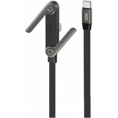 XO USB 2.0 Type C 240W PD Összekötő lapos cipőfűző kitámasztó Fekete 150cm NB-Q311 XO-NB-Q311 XO USB 2.0 Type C 240W PD Összekötő lapos cipőfűző kitámasztó Fekete 150cm NB-Q311 XO-NB-Q311