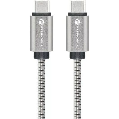 FORCELL USB 2.0 Type C Összekötő Ezüst 1m 108996 FORCELL USB 2.0 Type C Összekötő Ezüst 1m 108996