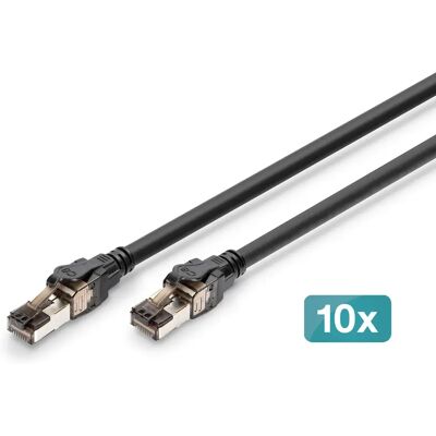 Digitus UTP CAT8.1 Összekötő Fekete 5m DK-1843-050-10 Digitus UTP CAT8.1 Összekötő Fekete 5m DK-1843-050-10