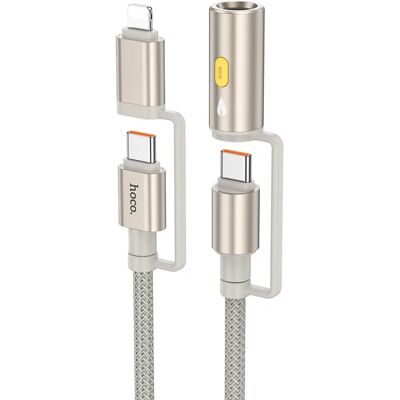 HOCO USB Type C Lightning Töltő/adatkábel Világosszürke 1.2m U138 HOCO USB Type C Lightning Töltő/adatkábel Világosszürke 1.2m U138
