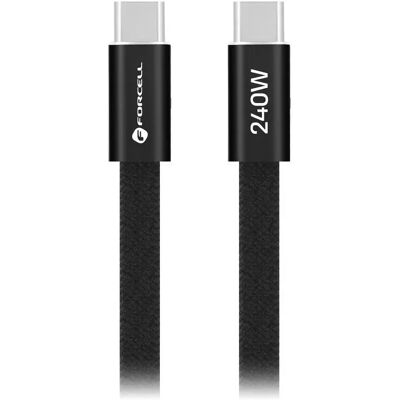 FORCELL USB 2.0 Type C Összekötő F-Energy CCFN23 240W Fekete 1.2m FORCELL USB 2.0 Type C Összekötő F-Energy CCFN23 240W Fekete 1.2m