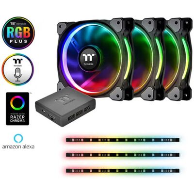 Thermaltake Riing Plus 12 LED RGB radiátor hűtő ventilátor TT Premium Edition 3 darabos Lumi Plus combo szett Thermaltake Riing Plus 12 LED RGB radiátor hűtő ventilátor TT Premium Edition 3 darabos Lumi Plus combo szett