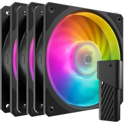 Cooler Master Mobius 120P ARGB fekete 3 darabos szett vezérlővel Cooler Master Mobius 120P ARGB fekete 3 darabos szett vezérlővel