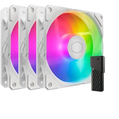 Cooler Master SickleFlow Edge 120 ARGB 3 darabos szett vezérlővel fehér Cooler Master SickleFlow Edge 120 ARGB 3 darabos szett vezérlővel fehér
