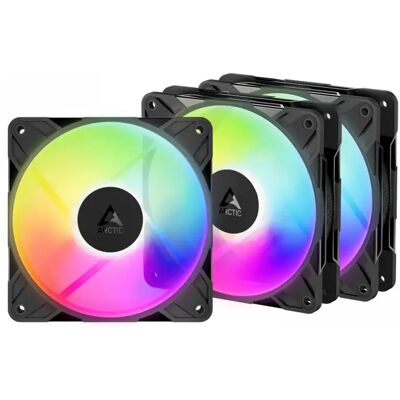 Arctic COOLING P12 Pro Reverse A-RGB fordított légáramlás 3 darabos szett fekete Arctic COOLING P12 Pro Reverse A-RGB fordított légáramlás 3 darabos szett fekete