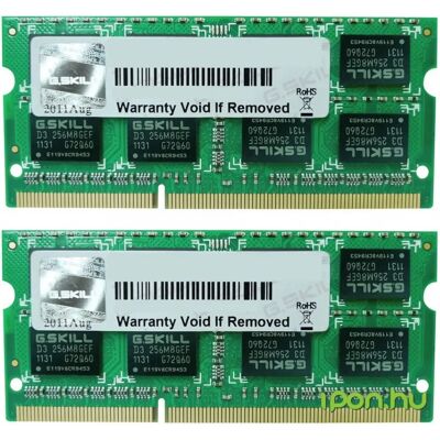G.SKILL 16GB Notebook DDR3 1600MHz CL11 KIT F3-1600C11D-16GSL G.SKILL 16GB Notebook DDR3 1600MHz CL11 KIT F3-1600C11D-16GSL