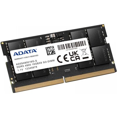 ADATA 16GB Notebook DDR5 4800MHz CL40 AD5S480016G-S ADATA 16GB Notebook DDR5 4800MHz CL40 AD5S480016G-S