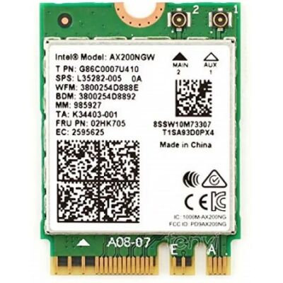 Intel WI-FI 6 AX200 NIC 2230 2x2 AX+BT No vPro Intel WI-FI 6 AX200 NIC 2230 2x2 AX+BT No vPro