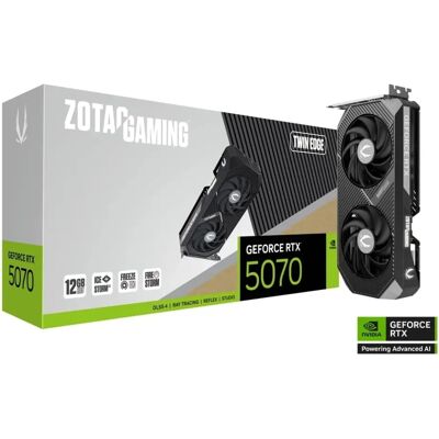 ZOTAC ZT-B50700E-10P Twin Edge GeForce RTX 5070 12GB GDDR7 DLSS4 ZOTAC ZT-B50700E-10P Twin Edge GeForce RTX 5070 12GB GDDR7 DLSS4