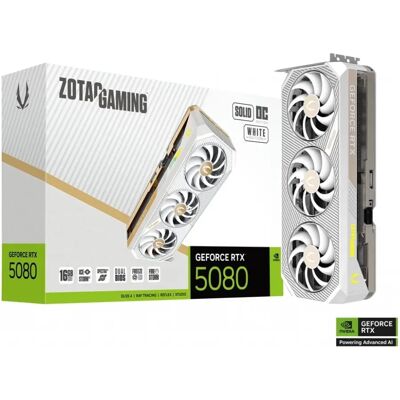ZOTAC ZT-B50800Q-10P SOLID White OC GeForce RTX 5080 16GB GDDR7 DLSS4 ZOTAC ZT-B50800Q-10P SOLID White OC GeForce RTX 5080 16GB GDDR7 DLSS4