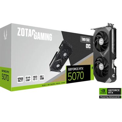 ZOTAC ZT-B50700H-10P Twin Edge OC GeForce RTX 5070 12GB GDDR7 DLSS4 ZOTAC ZT-B50700H-10P Twin Edge OC GeForce RTX 5070 12GB GDDR7 DLSS4