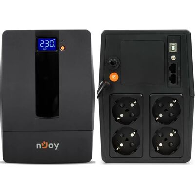 NJOY Horus Plus 1000 VA Line-Interaktív UPS - 4 Csatlakozó NJOY Horus Plus 1000 VA Line-Interaktív UPS - 4 Csatlakozó