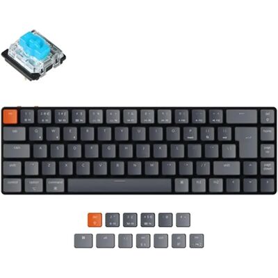 KEYCHRON K7 RGB Wireless Gateron Low Profile Blue UK Angol fekete KEYCHRON K7 RGB Wireless Gateron Low Profile Blue UK Angol fekete