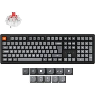 KEYCHRON K10 Max QMK Wireless RGB Red Magyar fekete KEYCHRON K10 Max QMK Wireless RGB Red Magyar fekete