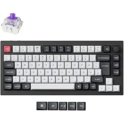 KEYCHRON Q1 HE QMK RGB Knob Wireless Nebula magyar fekete Q1H-M1Z-HU KEYCHRON Q1 HE QMK RGB Knob Wireless Nebula magyar fekete Q1H-M1Z-HU