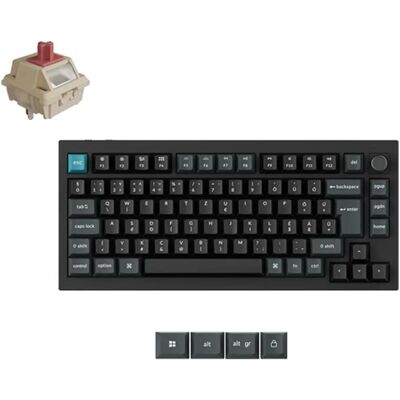 KEYCHRON Q1 Ultra 8K QMK/ZMK Wireless Silk POM Red Magyar fekete Q1U-M1P-HU KEYCHRON Q1 Ultra 8K QMK/ZMK Wireless Silk POM Red Magyar fekete Q1U-M1P-HU
