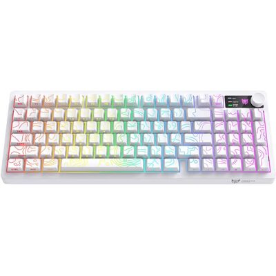 ONIKUMA Gamer billentyűzet vezeték nélküli RGB háttérvilágítás fehér MT902 ONIKUMA Gamer billentyűzet vezeték nélküli RGB háttérvilágítás fehér MT902
