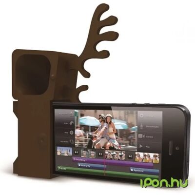 OZAKI iPhone5/5S akusztikus kihangosító és állvány barna szarvas OZAKI iPhone5/5S akusztikus kihangosító és állvány barna szarvas