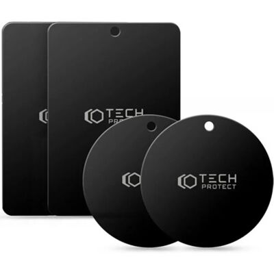 TECH-PROTECT Fém ellenlapka mágneses autóstartóhoz 4db fekete TECH-PROTECT Fém ellenlapka mágneses autóstartóhoz 4db fekete