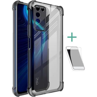 IMAK Honor X10 5G IMAK szilikon telefonvédő ütésállóság, légpárnás sarok + képernyővédő fólia, FÜSTSZÍNŰ IMAK Honor X10 5G IMAK szilikon telefonvédő ütésállóság, légpárnás sarok + képernyővédő fólia, FÜSTSZÍNŰ