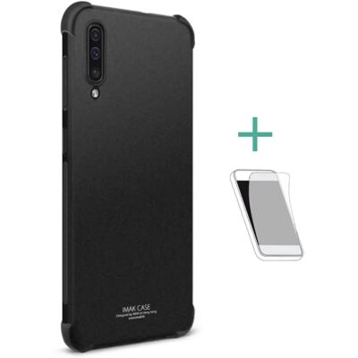 IMAK Samsung A50s IMAK szilikon telefonvédő ütésállóság, matt + képernyővédő fólia, FEKETE IMAK Samsung A50s IMAK szilikon telefonvédő ütésállóság, matt + képernyővédő fólia, FEKETE