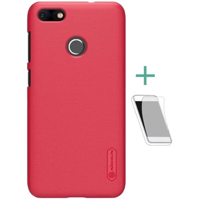 NILLKIN Huawei P9 Lite Mini NILLKIN SUPER FROSTED műanyag telefonvédő gumírozott, érdes felület + képernyővédő fólia, PIROS NILLKIN Huawei P9 Lite Mini NILLKIN SUPER FROSTED műanyag telefonvédő gumírozott, érdes felület + képernyővédő fólia, PIROS