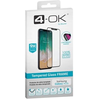 OEM 4-OK Samsung A03s képernyővédő üveg 3D, 9H, FEKETE OEM 4-OK Samsung A03s képernyővédő üveg 3D, 9H, FEKETE