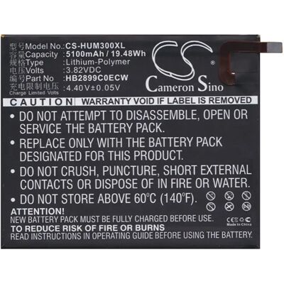 CAMERON SINO Huawei MatePad T10 WIFI CAMERON SINO Li-Polymer akku 3.82V/5100mAh, Huawei HB2899C0ECW kompatibilis, FEKETE CAMERON SINO Huawei MatePad T10 WIFI CAMERON SINO Li-Polymer akku 3.82V/5100mAh, Huawei HB2899C0ECW kompatibilis, FEKETE