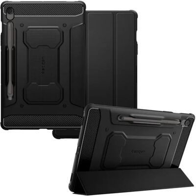SPIGEN Samsung Tab S10 FE Plus WIFI SPIGEN RUGGED ARMOR PRO tok álló aktív FLIP, ceruza tartó, FEKETE SPIGEN Samsung Tab S10 FE Plus WIFI SPIGEN RUGGED ARMOR PRO tok álló aktív FLIP, ceruza tartó, FEKETE