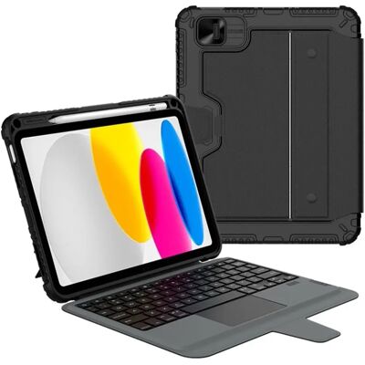 NILLKIN Bumper Combo billentyűzetes tok iPad 10.9 2022/11 2025 készülékhez fekete NILLKIN Bumper Combo billentyűzetes tok iPad 10.9 2022/11 2025 készülékhez fekete