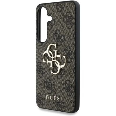 GUESS Samsung S25 Plus GUESS 4G BIG LOGO szilikon telefonvédő ütésállóság, bőr hatású hátlap, SÖTÉTBARNA GUESS Samsung S25 Plus GUESS 4G BIG LOGO szilikon telefonvédő ütésállóság, bőr hatású hátlap, SÖTÉTBARNA