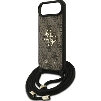 GUESS iPhone Air GUESS 4G BIG LOGO CORD STAP CROSSBODY műanyag telefonvédő ütésállóság, bőr hatású hátlap + vállpánt, BARNA GUESS iPhone Air GUESS 4G BIG LOGO CORD STAP CROSSBODY műanyag telefonvédő ütésállóság, bőr hatású hátlap + vállpánt, BARNA