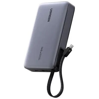 UGREEN PB551 Powerbank 20000mAh + fix USB-C kábel 145W szürke UGREEN PB551 Powerbank 20000mAh + fix USB-C kábel 145W szürke