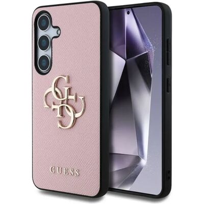 GUESS Grained Big 4G Logo Small Classic Logo tok Samsung Galaxy S25 rózsaszín GUHCS25SPGT4MBP GUESS Grained Big 4G Logo Small Classic Logo tok Samsung Galaxy S25 rózsaszín GUHCS25SPGT4MBP