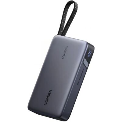 UGREEN PB550 Powerbank 20000mAh + fix USB-C kábel 67W szürke UGREEN PB550 Powerbank 20000mAh + fix USB-C kábel 67W szürke