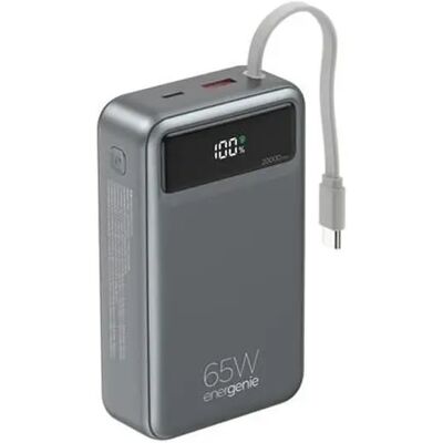 GEMBIRD Powerbank 20000mAh szürke PB20-PD65-LCD-01 GEMBIRD Powerbank 20000mAh szürke PB20-PD65-LCD-01