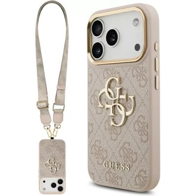 GUESS Big 4G Classic Logo Big Strap Metal Buttons tok univerzális pánttal iPhone 17 Pro / iPhone 18 Pro rózsaszín-arany GUHCP17LP4G4BCSP GUESS Big 4G Classic Logo Big Strap Metal Buttons tok univerzális pánttal iPhone 17 Pro / iPhone 18 Pro rózsaszín-arany GUHCP17LP4G4BCSP