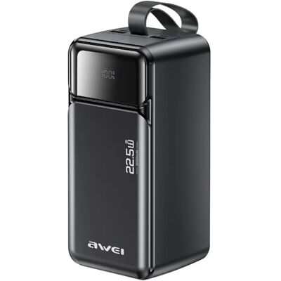 AWEI PA-106 vésztöltő 3 Type-C aljzat 50000mAh 22.5W PD gyorstöltő 3.0 LED kijelző FEKETE AWEI PA-106 vésztöltő 3 Type-C aljzat 50000mAh 22.5W PD gyorstöltő 3.0 LED kijelző FEKETE
