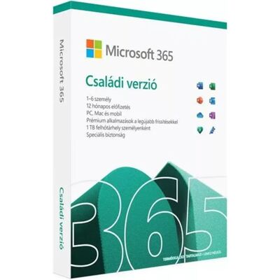 Microsoft 365 Családi verzió FY25H2 1 éves magyar Microsoft 365 Családi verzió FY25H2 1 éves magyar