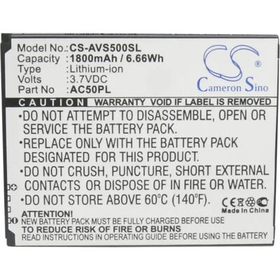CAMERON SINO Archos 50 utángyártott akkumulátor 1800mAh 3.7V CAMERON SINO Archos 50 utángyártott akkumulátor 1800mAh 3.7V