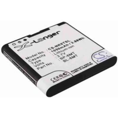 CAMERON SINO X-Longer Nokia BL-6MT/BP-6MT utángyártott akkumulátor 1050mAh 3.7V CAMERON SINO X-Longer Nokia BL-6MT/BP-6MT utángyártott akkumulátor 1050mAh 3.7V